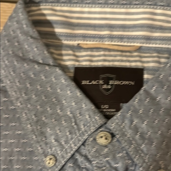 Black Brown 1826 Blue Casual Button Down Shirt - Picture 2 of 3